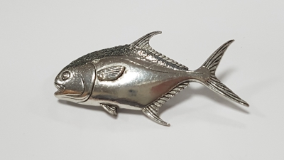 Just Fish Pewter Pin Permit